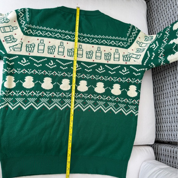 Jameson Festive Holiday Crew Neck Green Fair Isle Christmas Jumper Sweater L - Picture 8 of 9